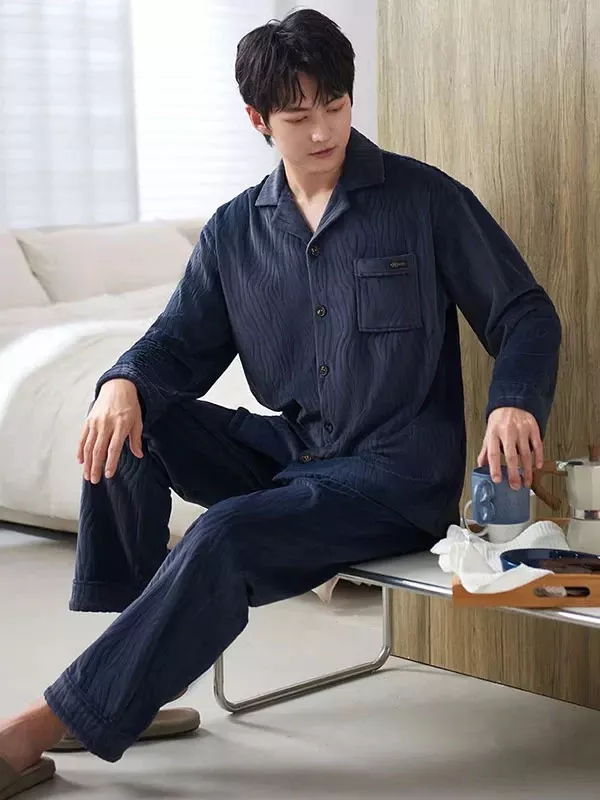Pyjama Luxe Pour Homme En Velours "Douceur d'Aurore"