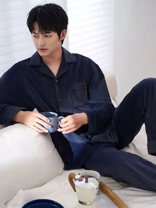Pyjama Luxe Pour Homme En Velours "Douceur d'Aurore"
