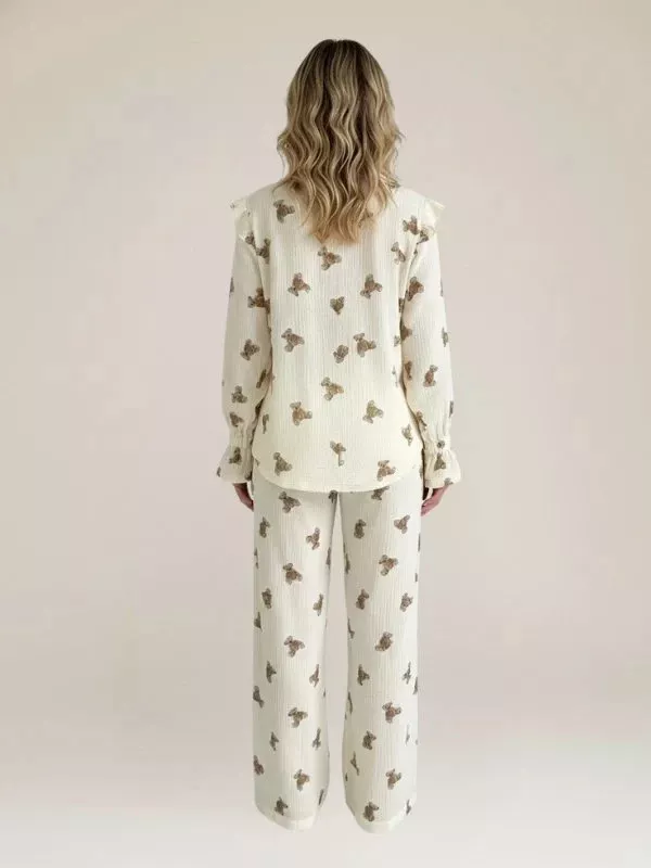 Beau Pyjama Pour Femme En Coton "Ourson"