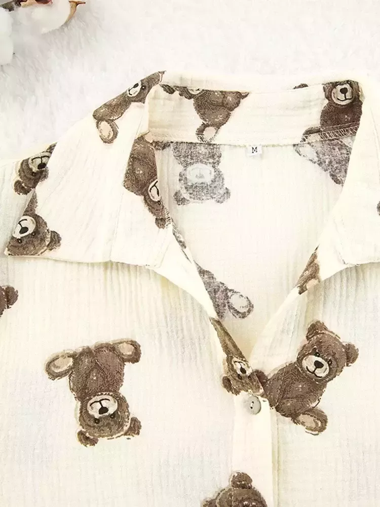 Beau Pyjama Pour Femme En Coton "Ourson"