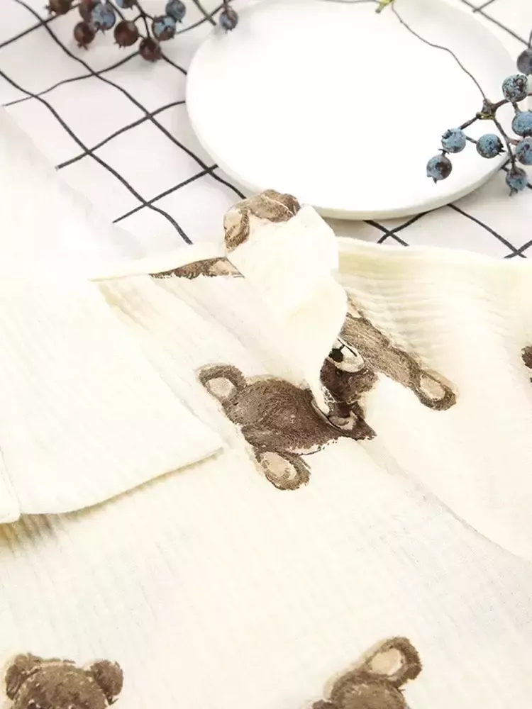 Beau Pyjama Pour Femme En Coton "Ourson"