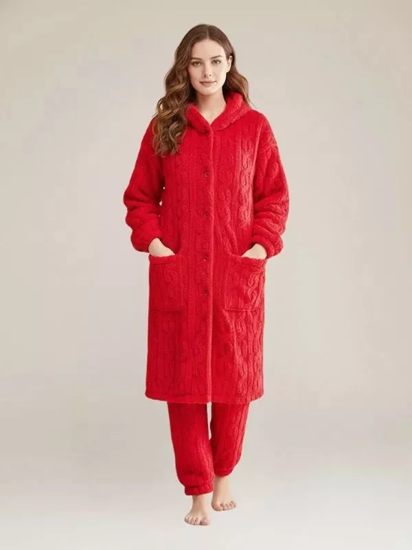 Pyjama Polaire Oversize Pour Femme En Flanelle "Chaleur Enveloppante"
