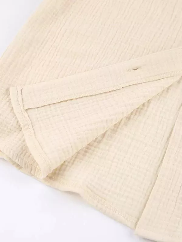 Pyjama Pour Femme En Coton Beige "Nuage de Douceur"