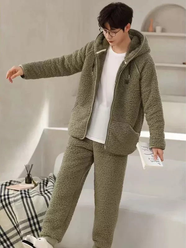 Pyjama D'hiver Chaud Pour Homme "Vague Polaire"