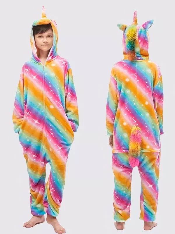 Combinaison Pyjama Pour Garçon "Licorne Étoilée Multicolore"