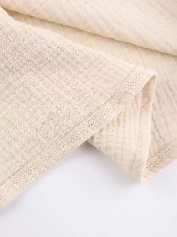 Pyjama Pour Femme En Coton Beige "Nuage de Douceur"