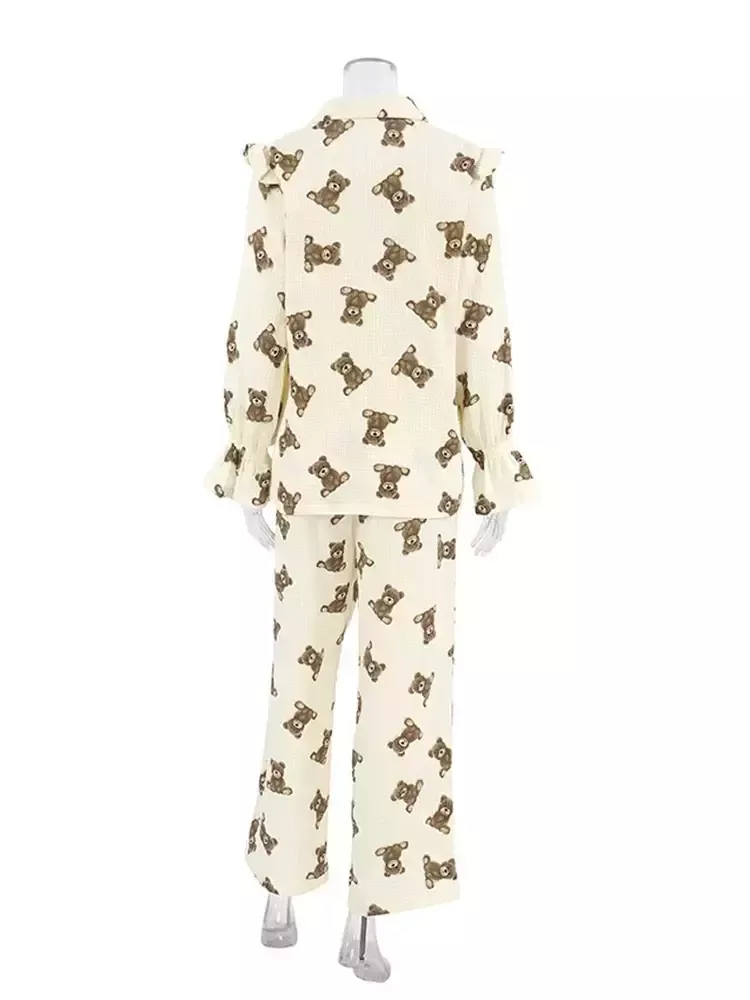 Beau Pyjama Pour Femme En Coton "Ourson"