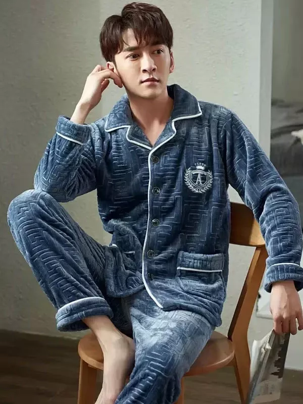 Pyjama Pour Homme Chaud "Lueur de Neige"