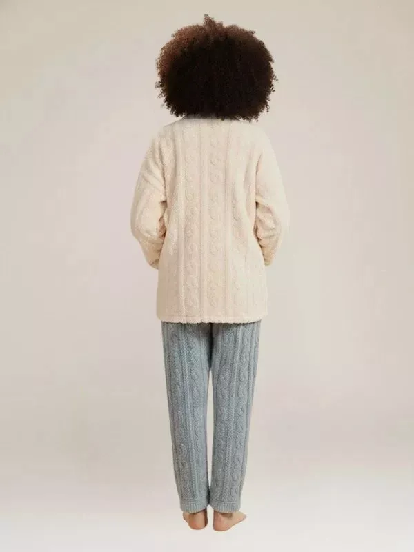 Ensemble Pyjama Avec Veste Polaire Pour Femme "Évasion de Flocon"