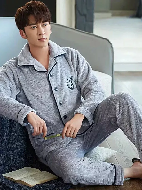 Pyjama Pour Homme Chaud "Lueur de Neige"
