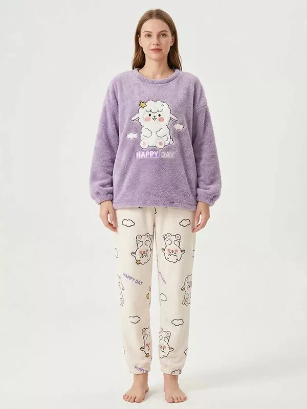 Pyjama Molleton Pour Femme "Aventure Matinale"