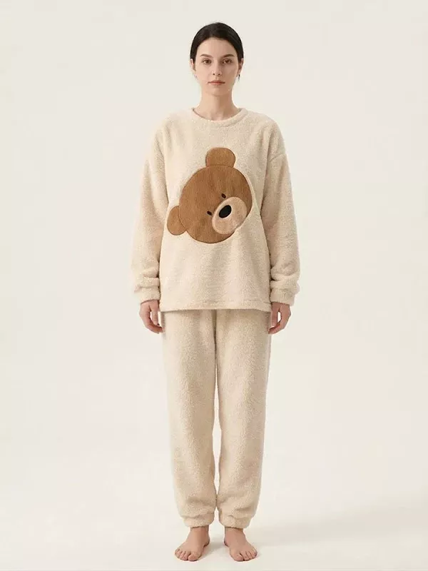 Pyjama Polaire Douillet Pour Femme "Ourson"