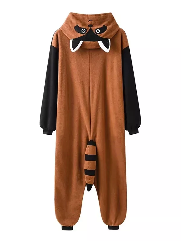 Combinaison Pyjama Pour Femme "Raton Laveur Noir"