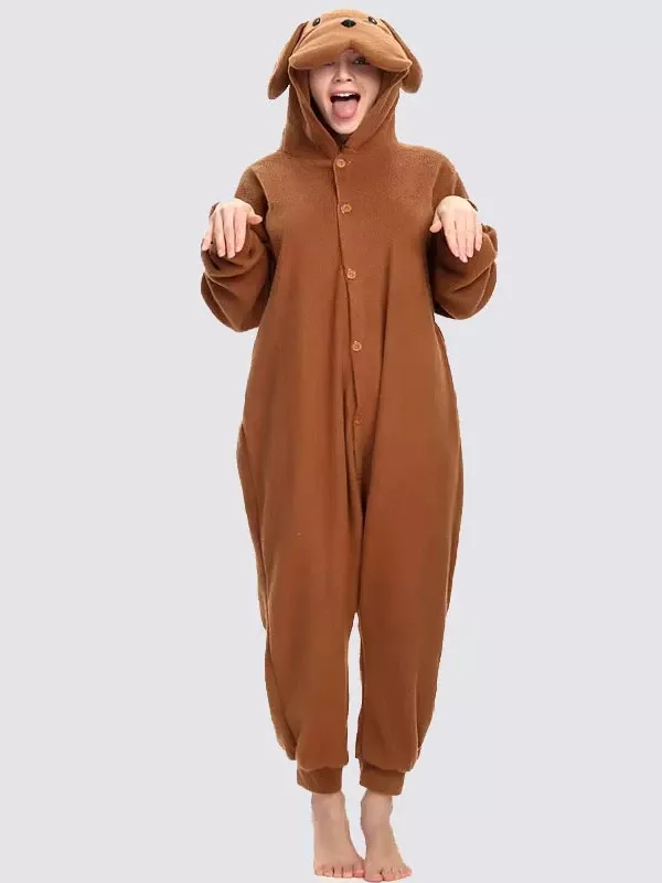 Combinaison Pyjama Pour Femme "Chien Brun"