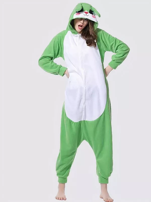 Combinaison Pyjama Pour Femme "Lapin Vert"