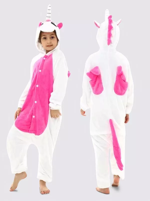 Combinaison Pyjama Pour Fille "Licorne Rose"
