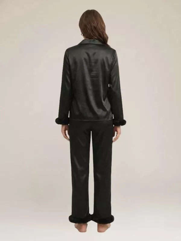 Pyjama Noir Pour Femme En Satin "Nuit Douce"