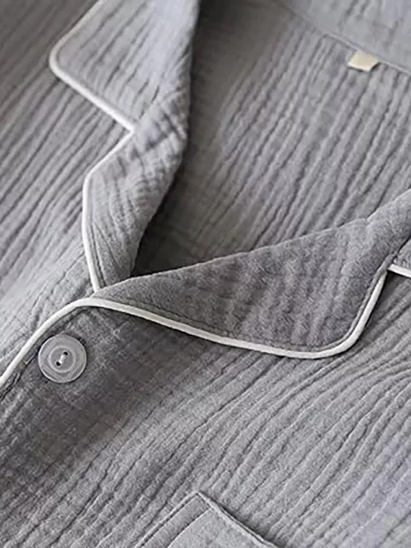 Pyjama En Coton Pour Homme Gris "Brume Matinale"