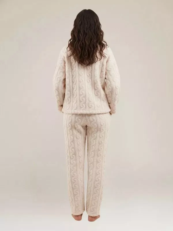 Ensemble Pyjama Avec Veste Polaire Pour Femme "Nuit Enneigée"