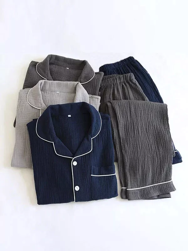 Pyjama En Coton Pour Homme Gris "Brume Matinale"