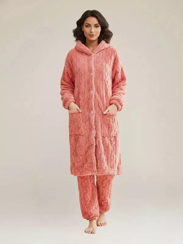 Ensemble Pyjama Pour Femme Avec Veste Polaire Oversized "Chaleur Enveloppante"
