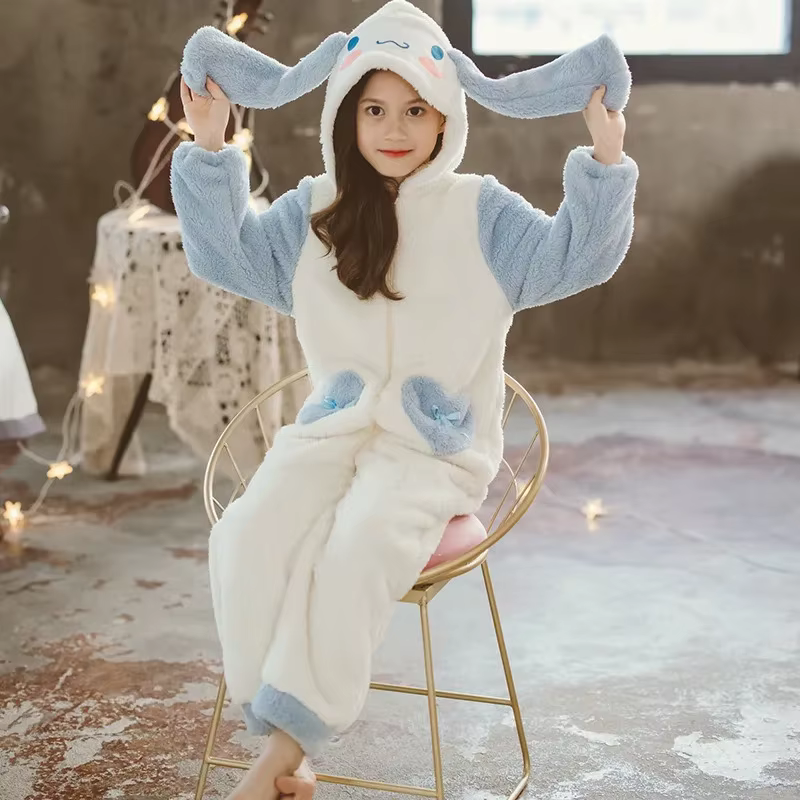 Pyjama polaire fille lapin