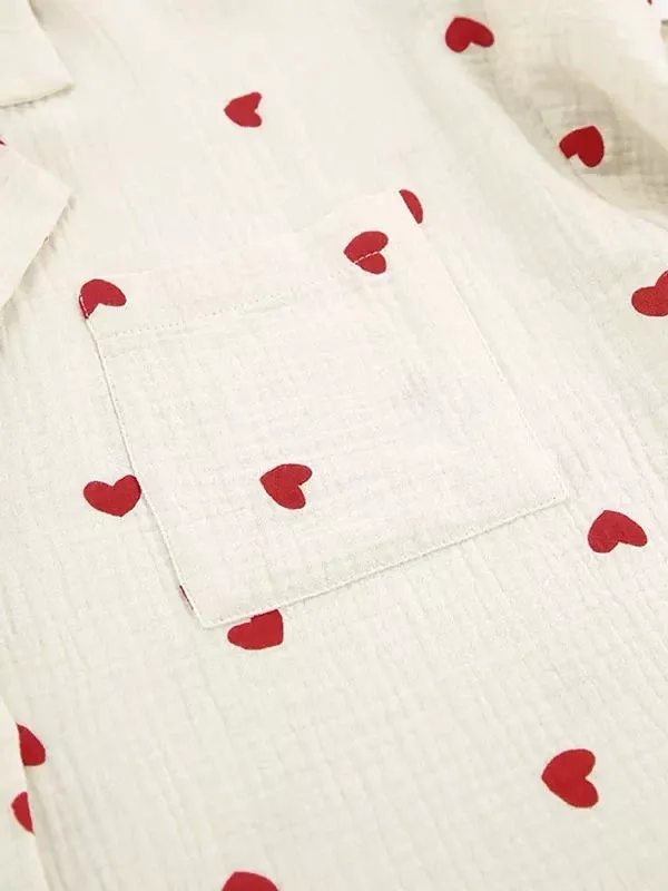 Pyjama En Coton "Cœurs de Coton"