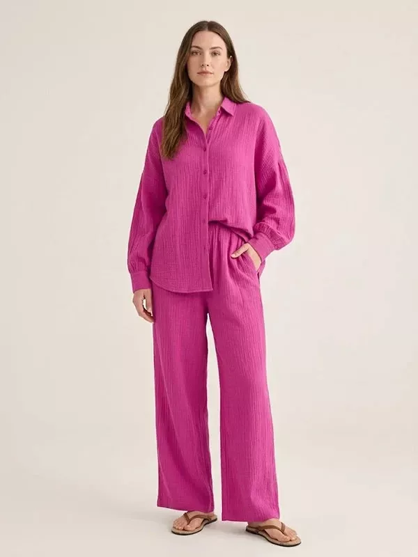 Pyjama En Coton Pour Femme "Écho de Lune"