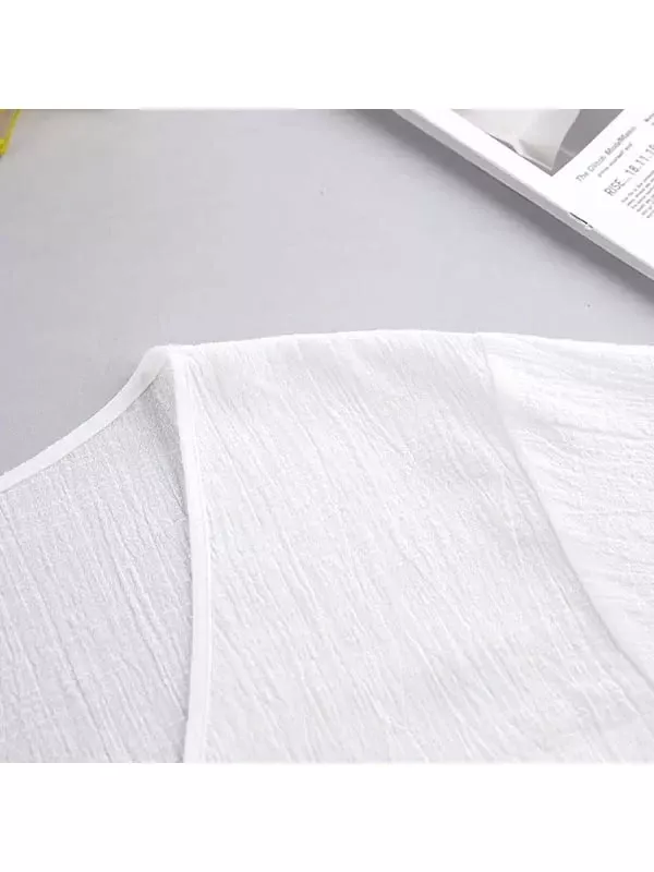Pyjama Blanc En Coton Pour Femme "Reflet de Cristal"