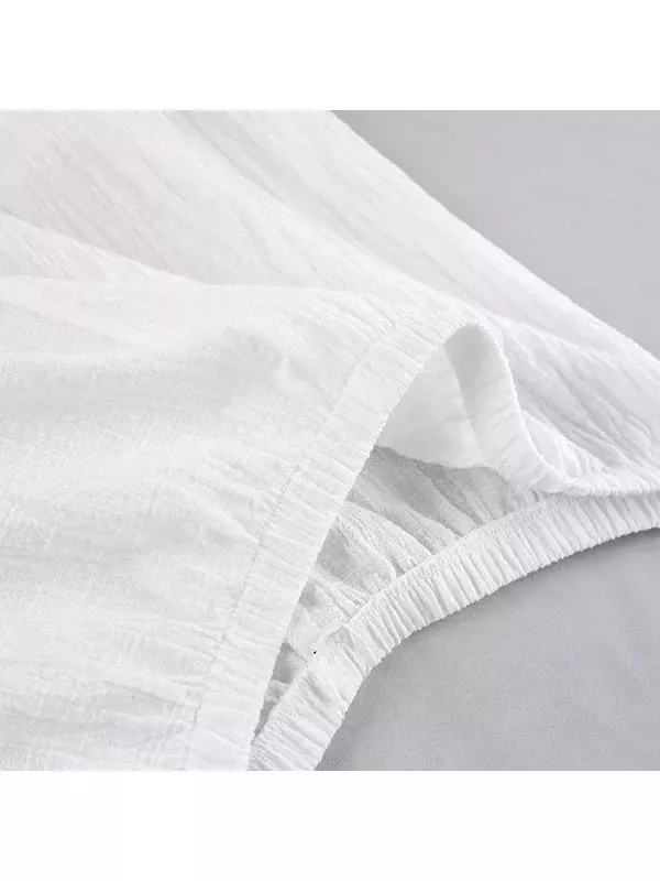 Pyjama Blanc En Coton Pour Femme "Reflet de Cristal"