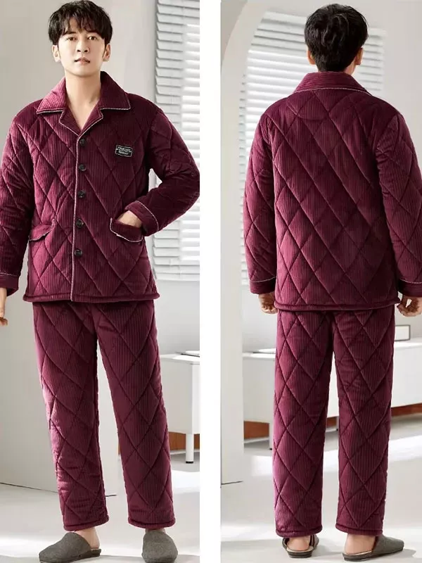 Pyjama Épais D'Hiver Pour Homme "Nuit Polaire"
